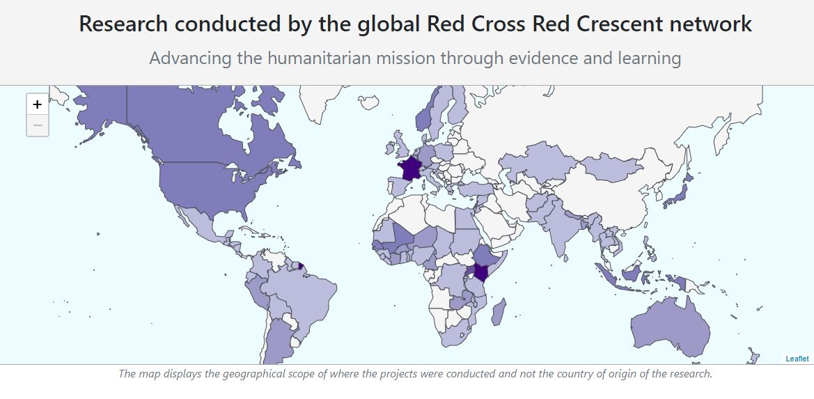 GlobalMap du Red cross red crescent research consortium (RC3) | Fondation Croix-Rouge française